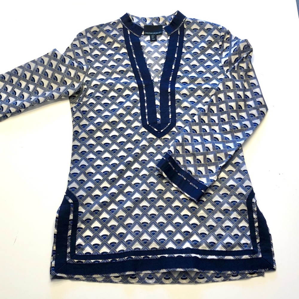 Cynthia Rowley geometric printed tunic. Size S.